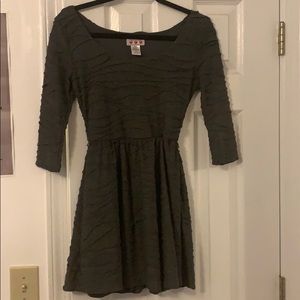 Ruffled gray dress